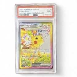 2024 POKEMON SSP EN-SURGING SPARKS Pikachu ex Special Illustration Rare #238 PSA 9 