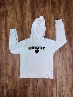 Abercrombie & Fitch kids Size 9/10 Pullover Hoodie Sweatshirt long sleeve White