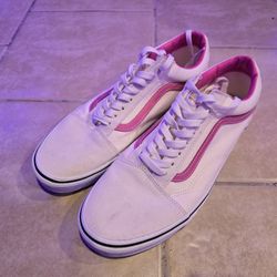 Vans White/Pink Sneakers