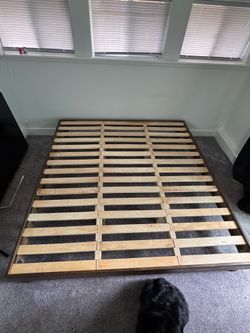 Cal King Wood Bed Frame from Wayfair