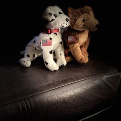 Beanie Baby Set. Rescue & Courage  Lot Of 2  
