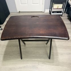 Eccostyle Solid Bamboo Folding Personal Desk (Mahogany)