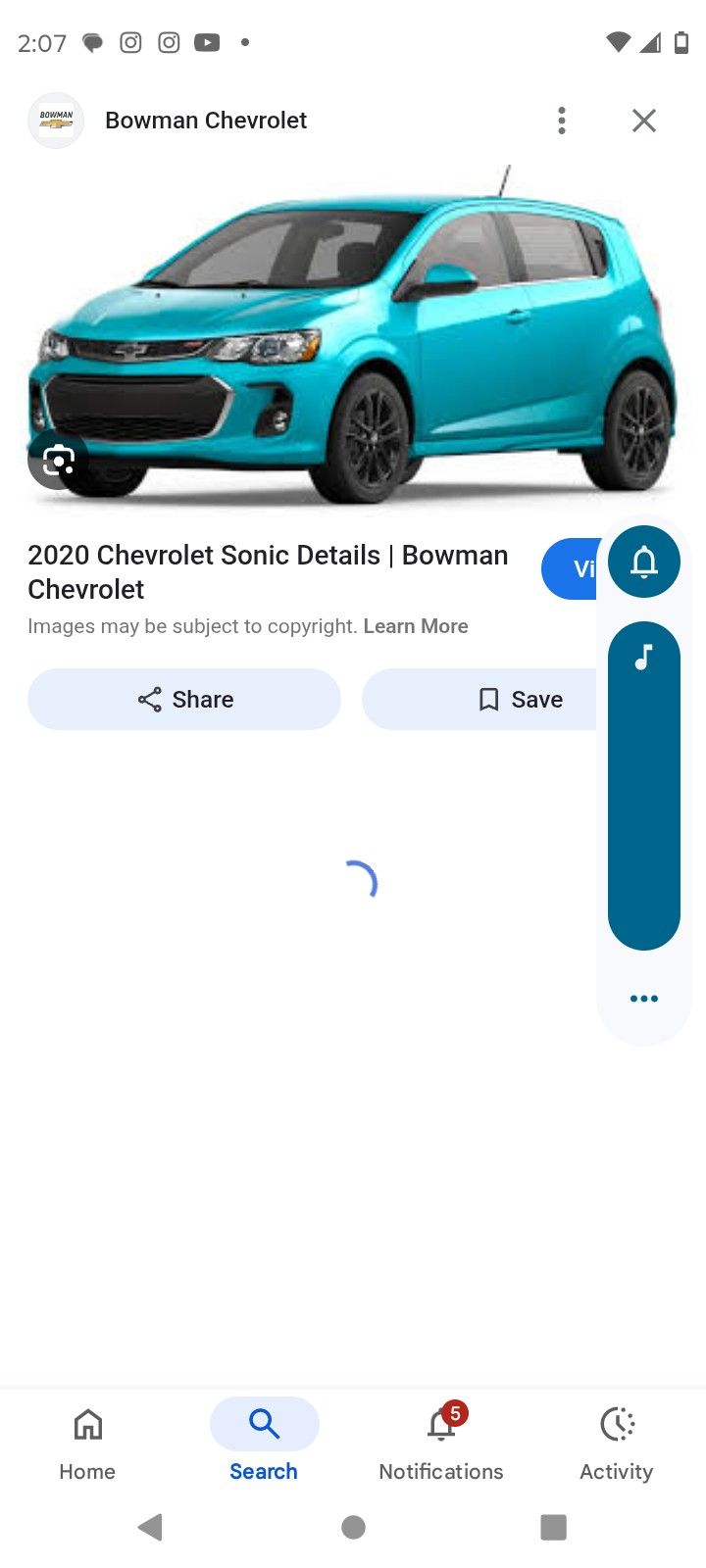 Like New Chevy Sonic Interior 