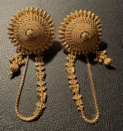 Ethnic Gold Tone Earrings Wedding Dangle Pierced Fashion Jewelry