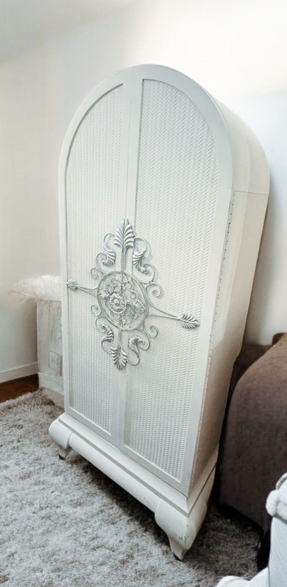 White Solid Wood Wardrobe