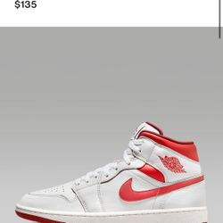 Jordan 1 Mid Dune White/Dune Red /sail/lobster