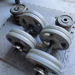 Dumbbells. 1 inch Iron Plates.