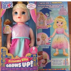 Princess Ellie Baby Alive Speaking  Grow Up Doll