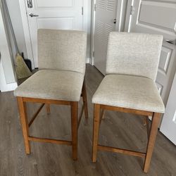 Counter Height Mid-Century Bar Stools (3)