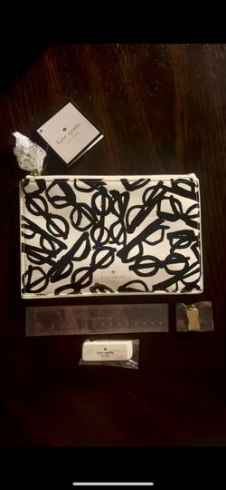 Kate Spade Literary Glasses Pencil Pouch**New With Tags**