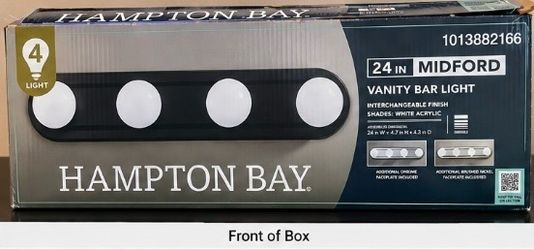 Hampton Bay Midford 24” 4-Light LED Vanity Light – 3 Finishes – New Open Box