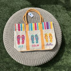 Large Colorful Beach Tote Bag – NWT Summer Beach Bag