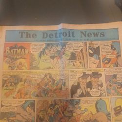 Vintage Detroit News Batman Comic 1966