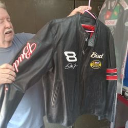 Nascar Budweiser Moto Jacket 8 Dale Jr