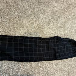 PacSun Men’s Black Plaid Loose Fit Trousers
