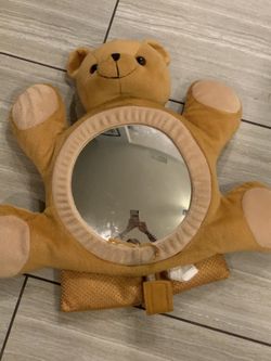 Teddy Bear Plush Baby Car Mirror For Rear Facing Carseat Stuffed 