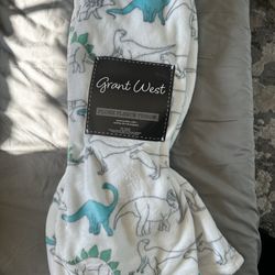 Cozy Grant West Dinosaur Throw Blanket 50x60 – Perfect for Kids, Brand New!