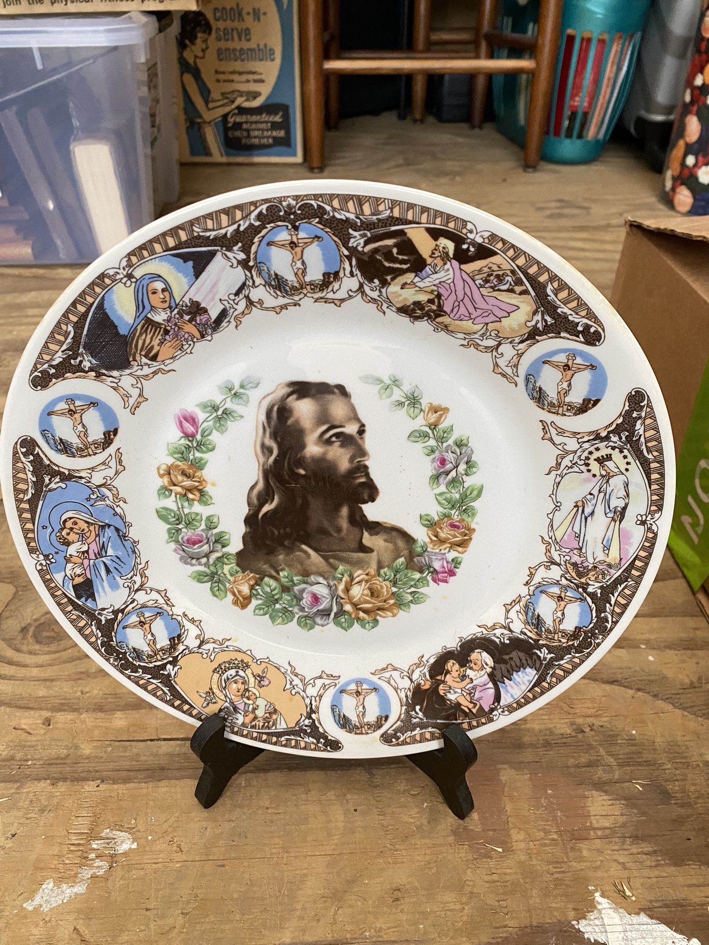 Rosary Glass Plate