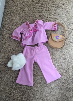 American Girl Doll Julie's Purse, Pajamas, and Shoes