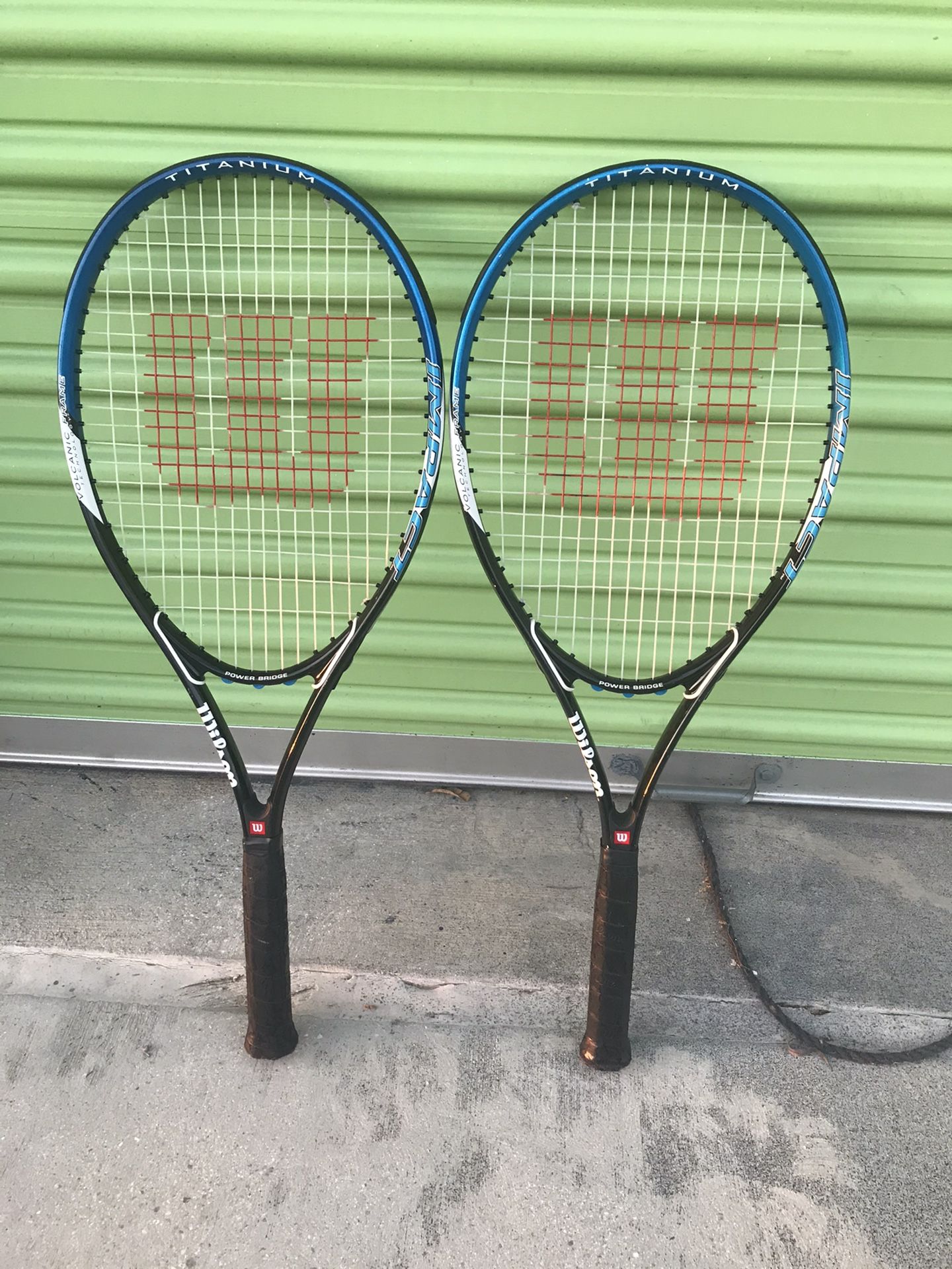 Wilson Tennis Racket Impact Volcanic Frame Titanium Power Bridge Racquet