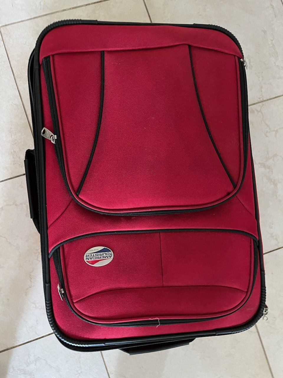 American tourist luggage suitcase