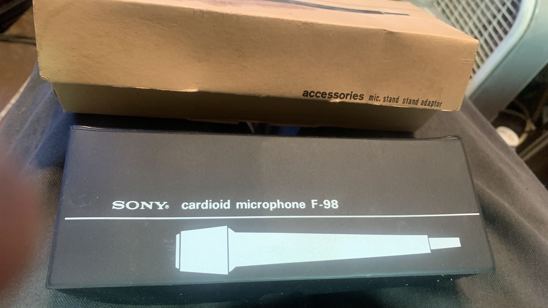 New Sony Cardioid Microphone With Stand F-98 Made In Japan