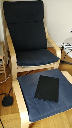 Ikea poang armchair with foot rest