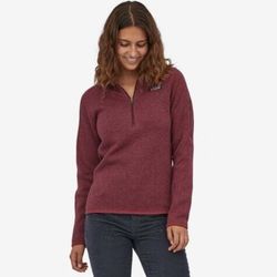 Patagonia Better Sweater 1/4 Quarter Zip Sequoia Red Sweater Women's Small