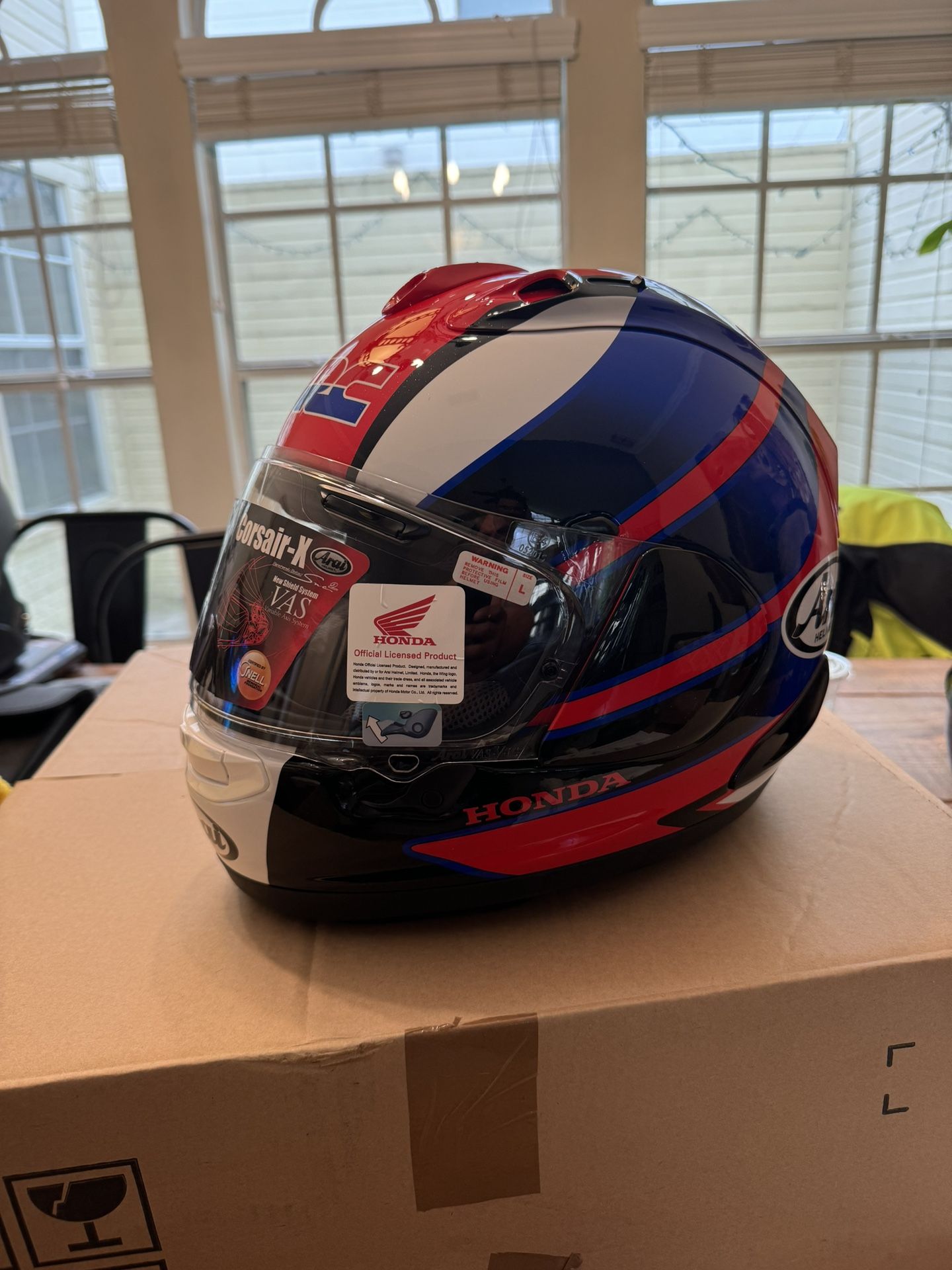 ARAI Motorcycle Helmet. Model Corsair X Honda HRC for Sale in San ...