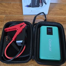 Portable Car Jump Starter, Power Bank, LED Flashlight