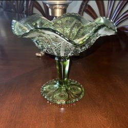Vintage Imperial Glass Pedestal Bowl 