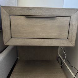 Nightstand set of 2 w/ integrated plugs