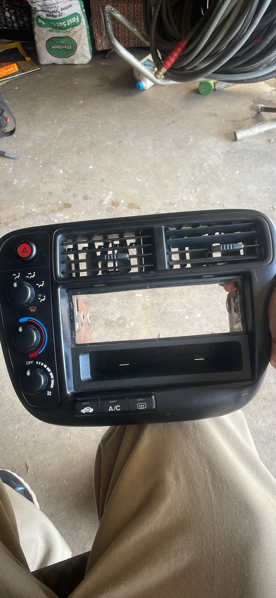 99-2000 Honda Civic Climate Control / Radio Bezel