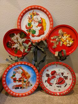 Vintage Christmas decorations cookie tray 5 each or bundle price tree 28