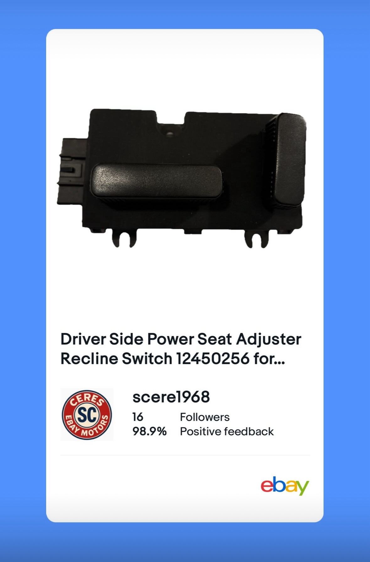 Driver side power seat, adjuster