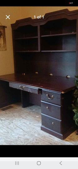 Desk with book shelf