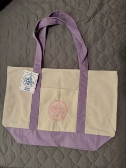 Trader Joe’s Lavender Canvas Tote Bag