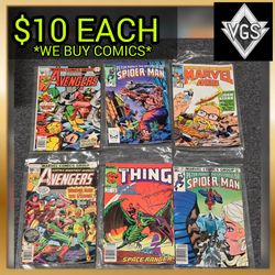 Marvel Comics Lot 6 Avengers Spider-Man The Thing Bronze Age 1977-1984