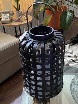 Black Woven Decorative Lantern