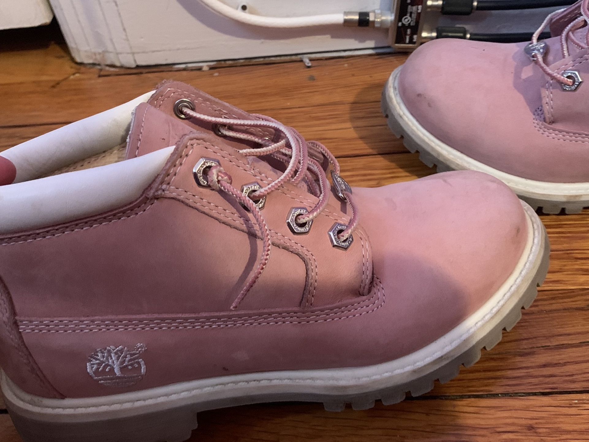 Pink Timberlands Boots