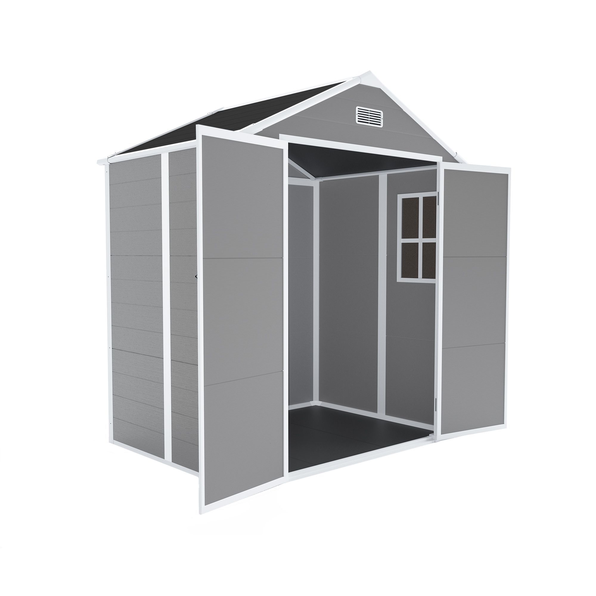 Campcraft 6*5ft resin storage shed,Plastic Garden Tool Outside Sheds,high quality pp material,strong structure,waterproof,rust and UV proof,large stor