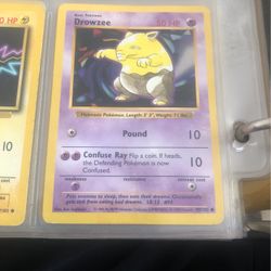 Drowzee Shadowless Pokémon Card
