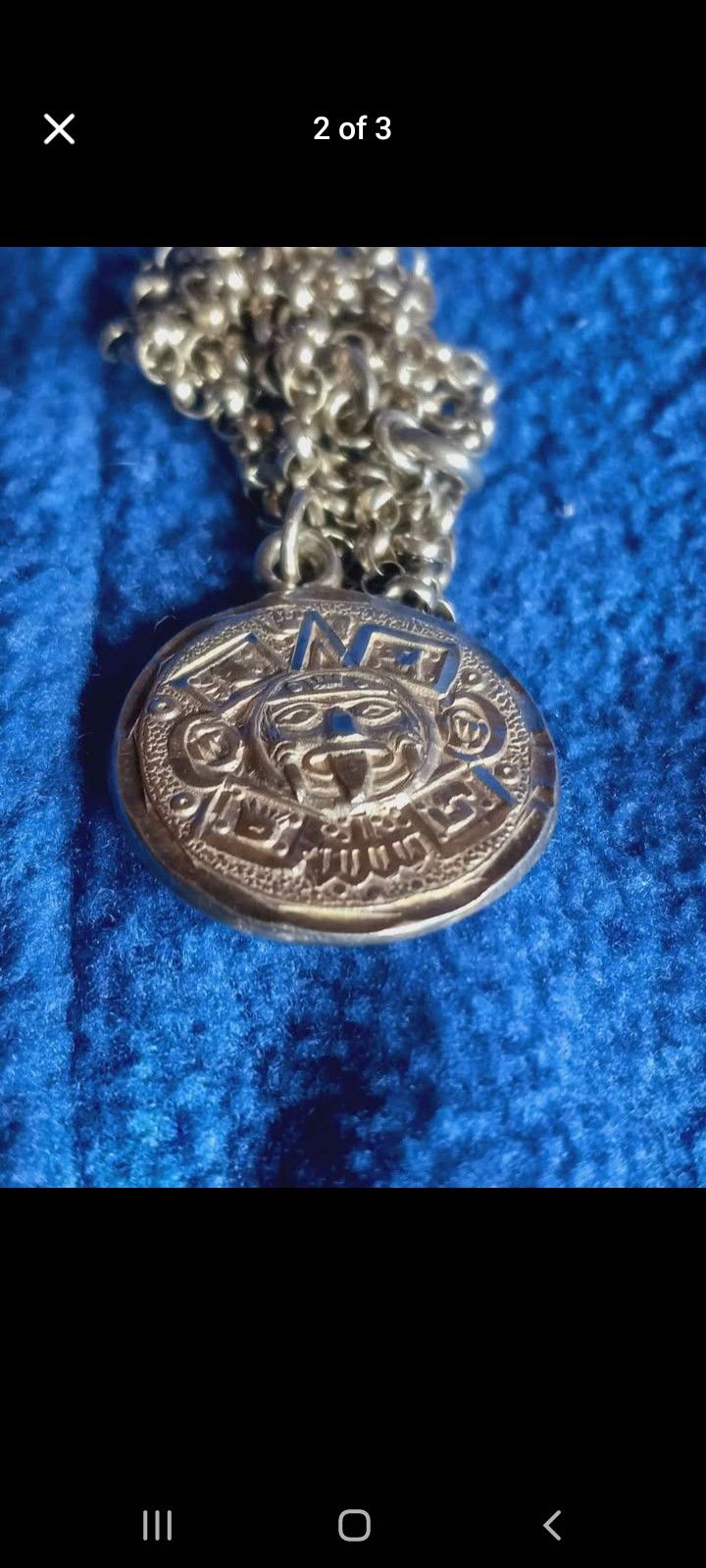 St.Silver Necklace & Pendant 20"L-6.80 Grams