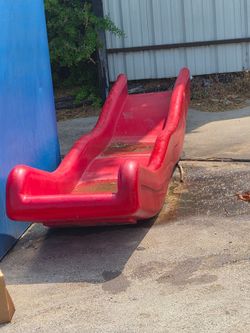 Red 12 foot Pool Slide Slide