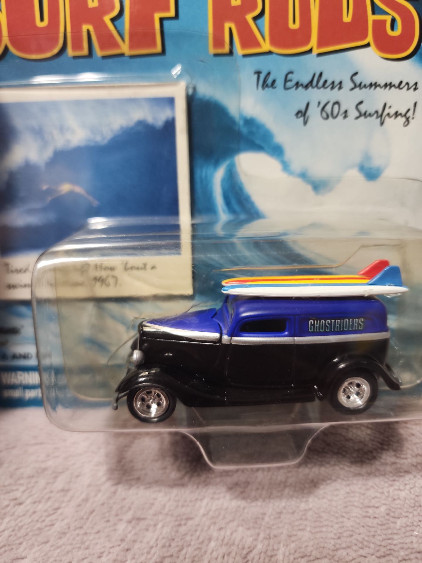 JOHNNY LIGHTNING SURF RODS GHOSTRIDERS '33 FORD DELIVERY PANEL, WITH SURF BOARDS