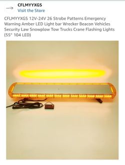 55inch amber rooftop light, 26 strobe patterns