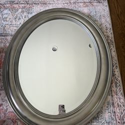 Oval Silver Mirror 