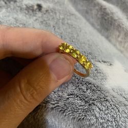 Madagascar Yellow Sapphire Ring - Sz 8 - new!