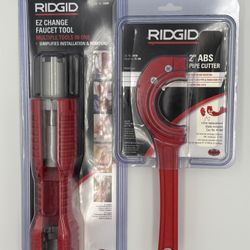 Rigid EZ change faucet tool / Rigid 2” ABS pipe cutter