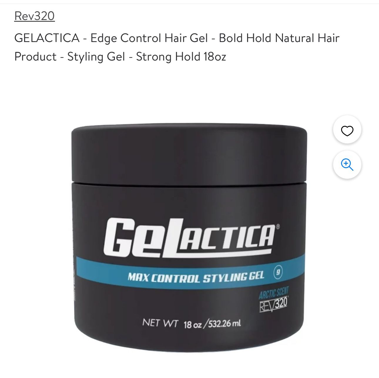 GELACTICA - Edge Control Hair Gel - Bold Hold Natural Hair Product - Styling Gel - Strong Hold 18oz